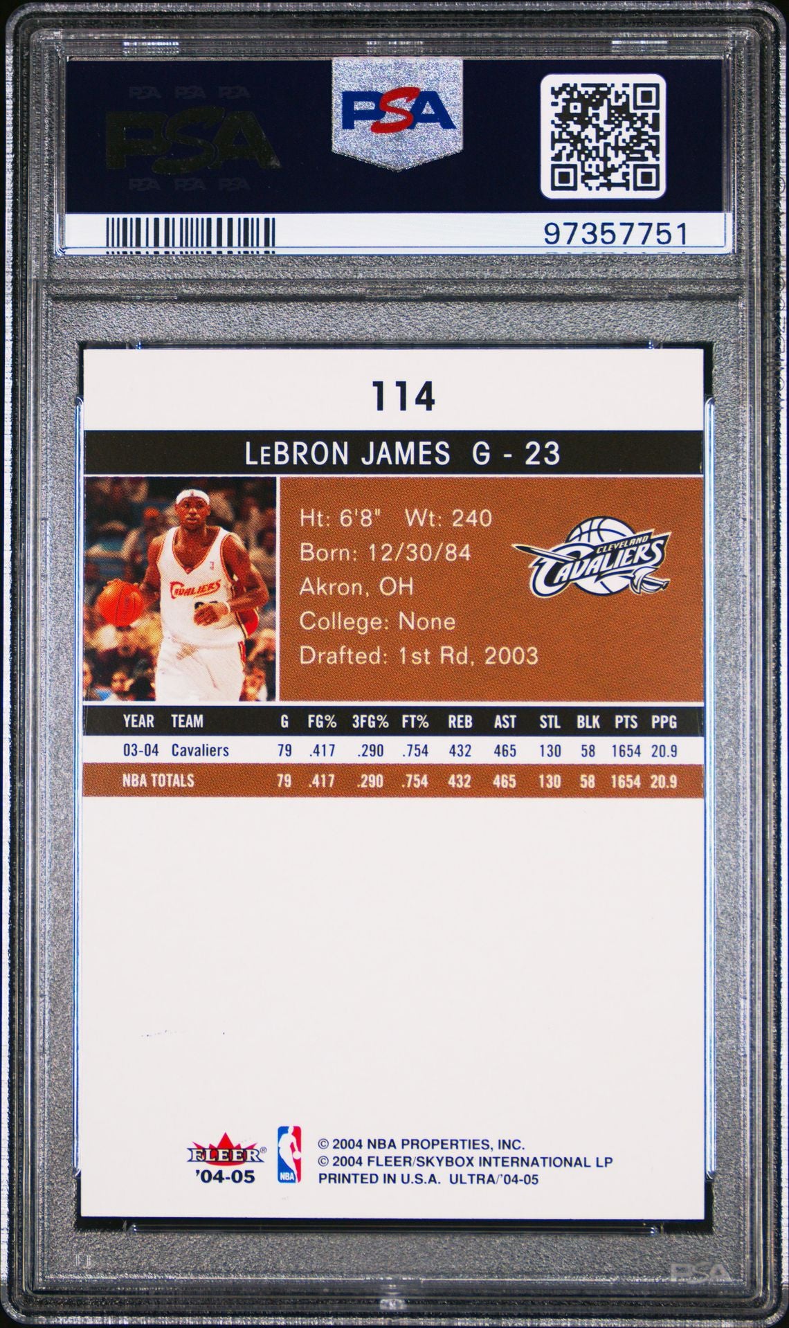 2004-05 Fleer Ultra Lebron James