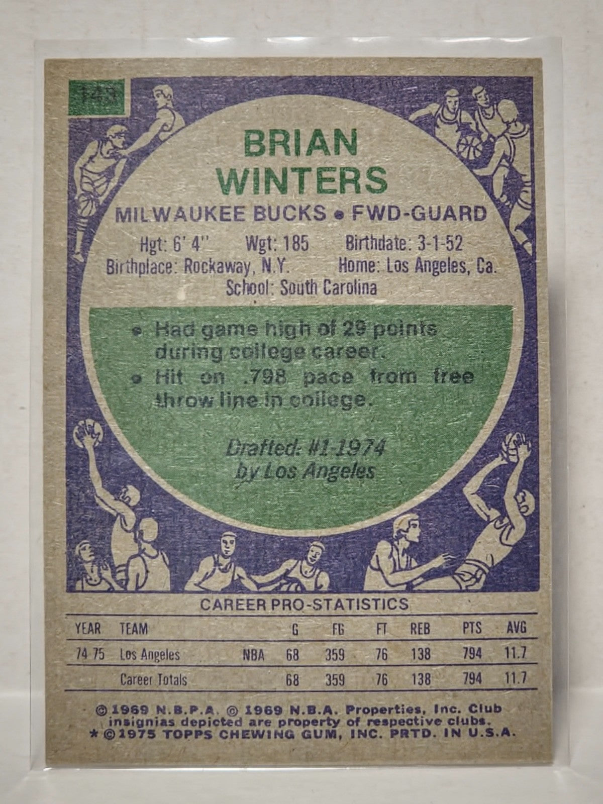 1975-76 Topps - Brian Winters #143 (RC) 2