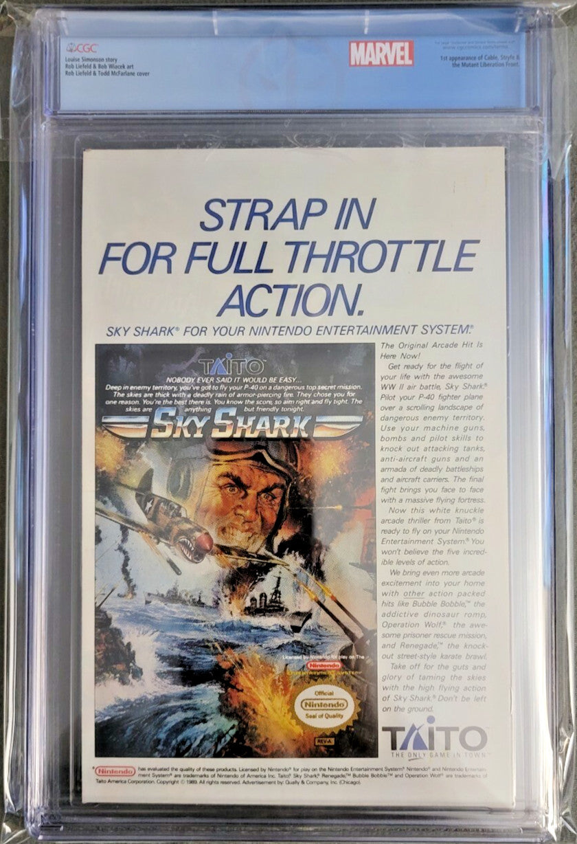 New Mutants #87 1990 1st full app Cable Ret Deadpool 9.9 Label CGC 9.4 Newsstand 2