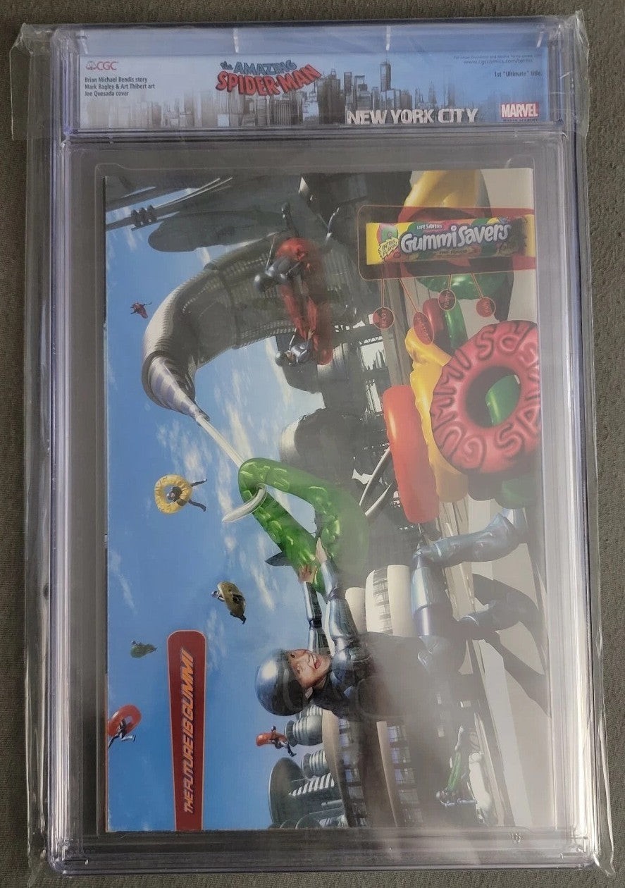 Marvel Ultimate Spiderman #1 POWERLESS 1ST Print OCT 2000 CGC 9.0 Custom LABEL 2