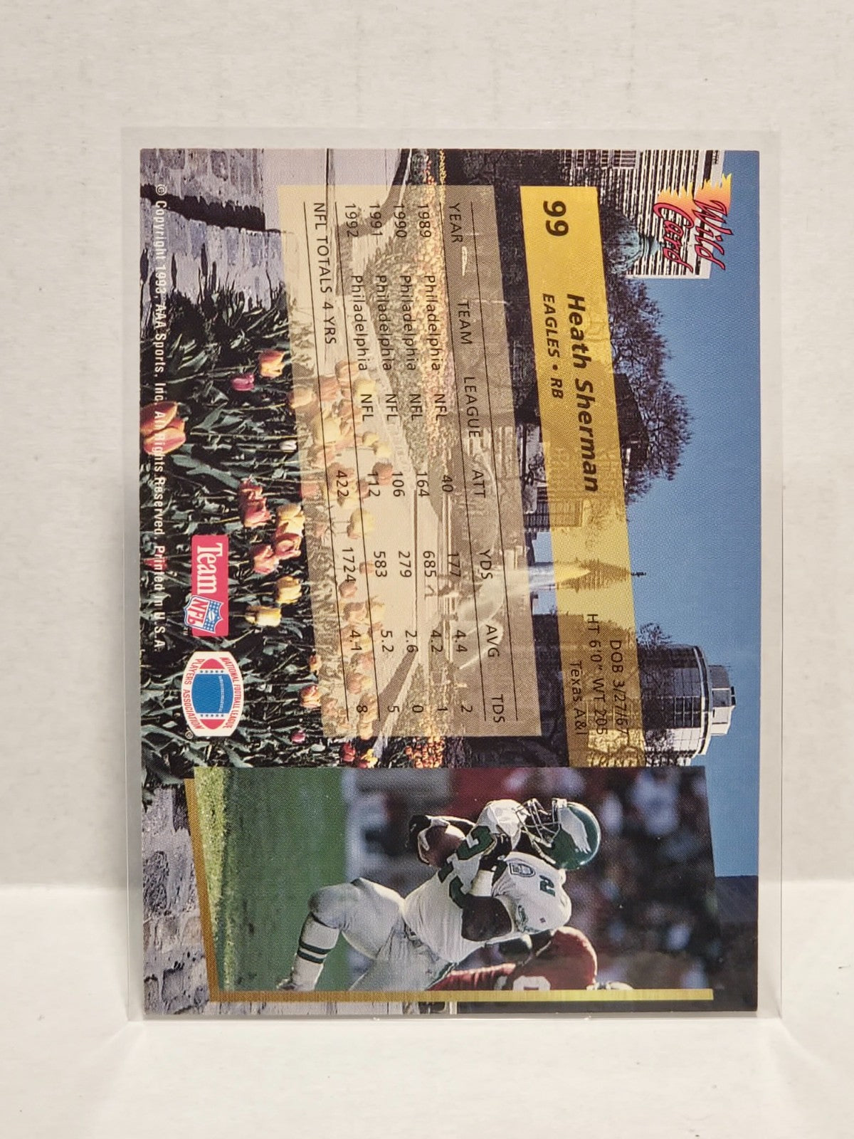 1993 Wild Card - Heath Sherman #99 5 Stripe 2