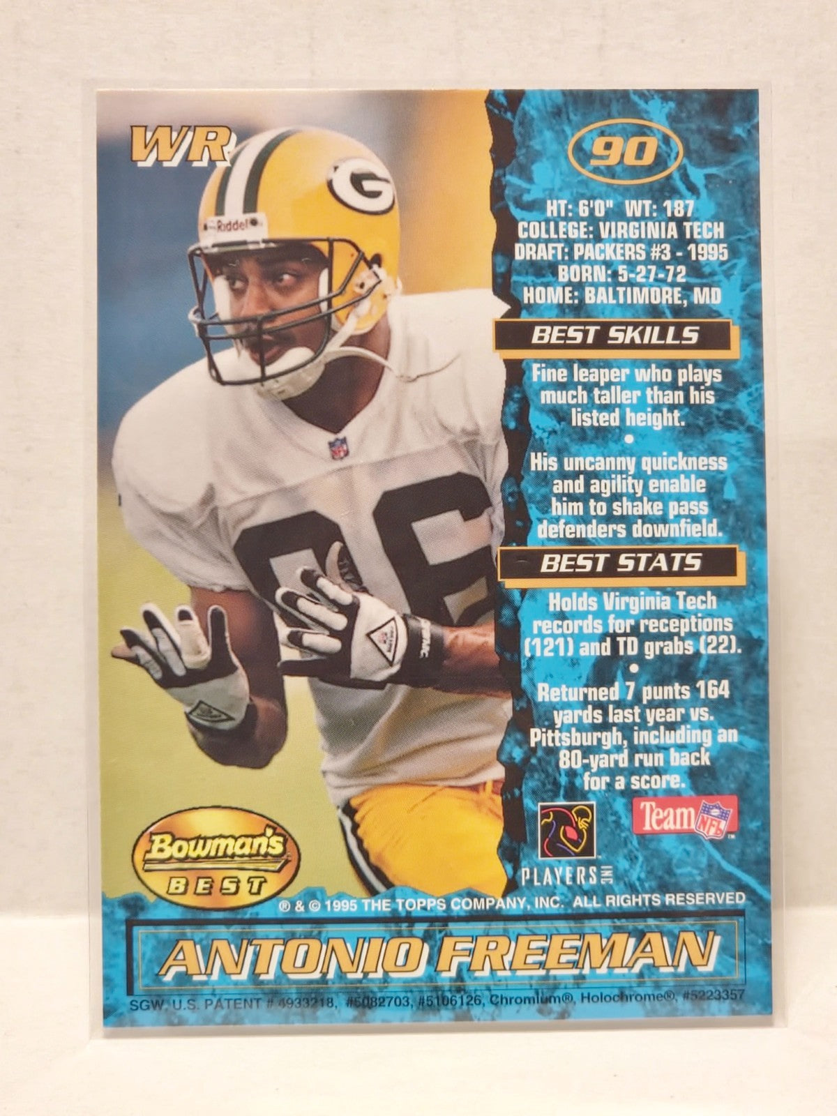 1995 Bowman's Best - Antonio Freeman #90 (RC) 2