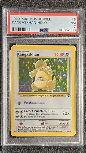 1999 Pokemon Jungle #5 Kangaskhan-Holo Jungle PSA 7