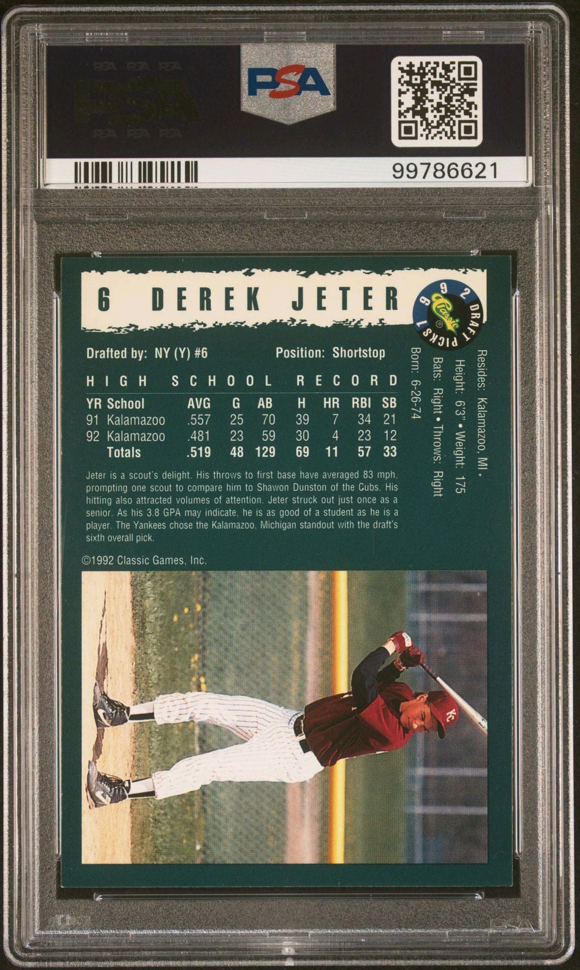 1993 Topps & 1992 Classic Derek Jeter RC HOF Lot of 3