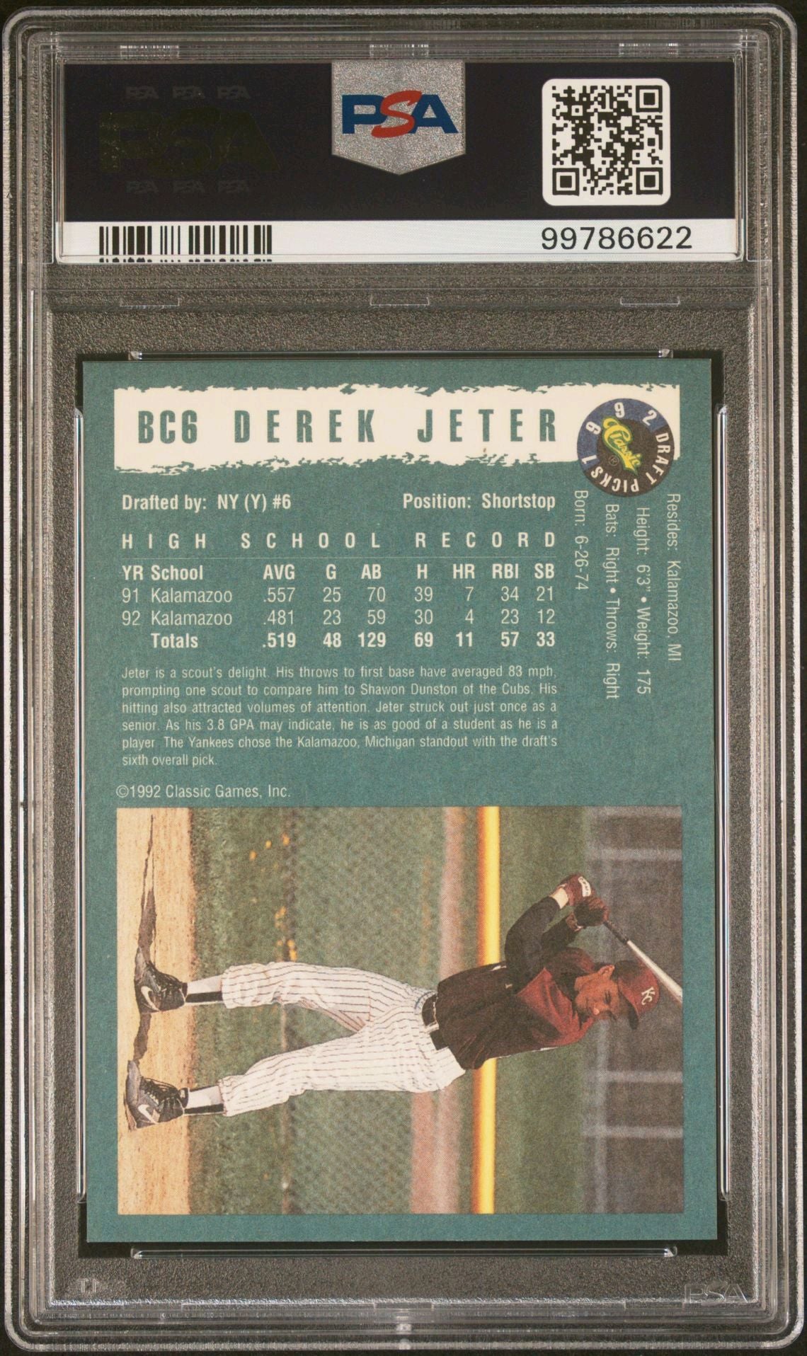1993 Topps & 1992 Classic Derek Jeter RC HOF Lot of 3