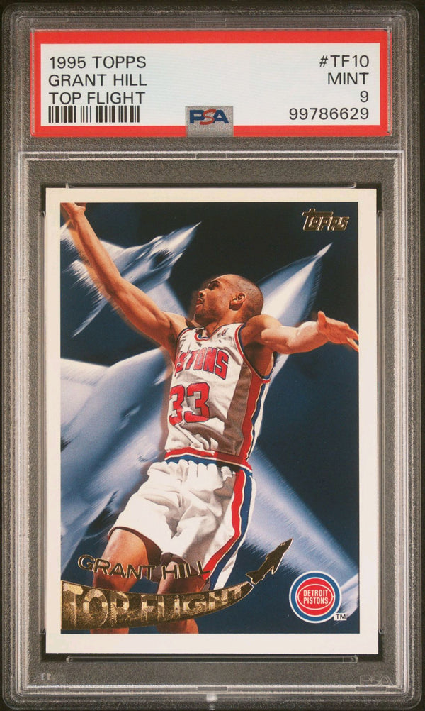 1995 Topps Grant Hill Top Flight Insert #TF10 2nd Year Pistons PSA 9 Mint