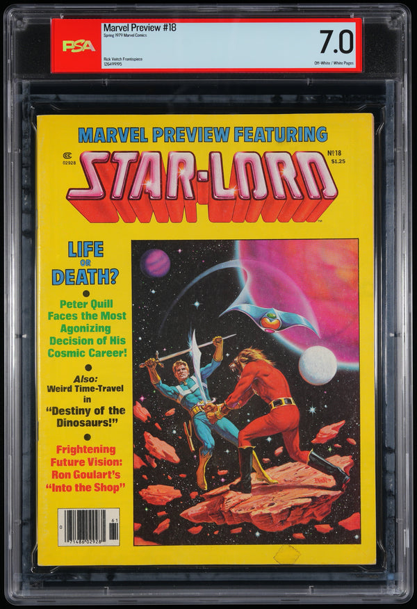 1979 Marvel Preview #18 Star-Lord Larkin PSA 7 Frontispiece Sienkiewicz GOTG MCU