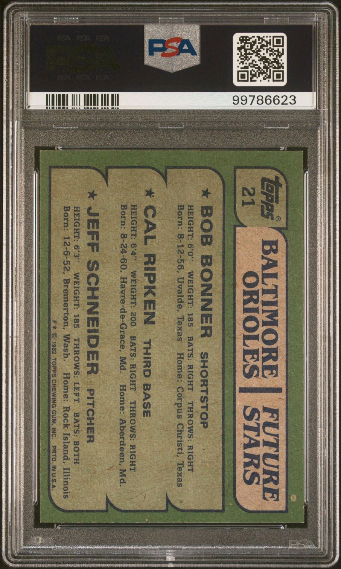 1982 Topps Future Stars Cal Ripken #21