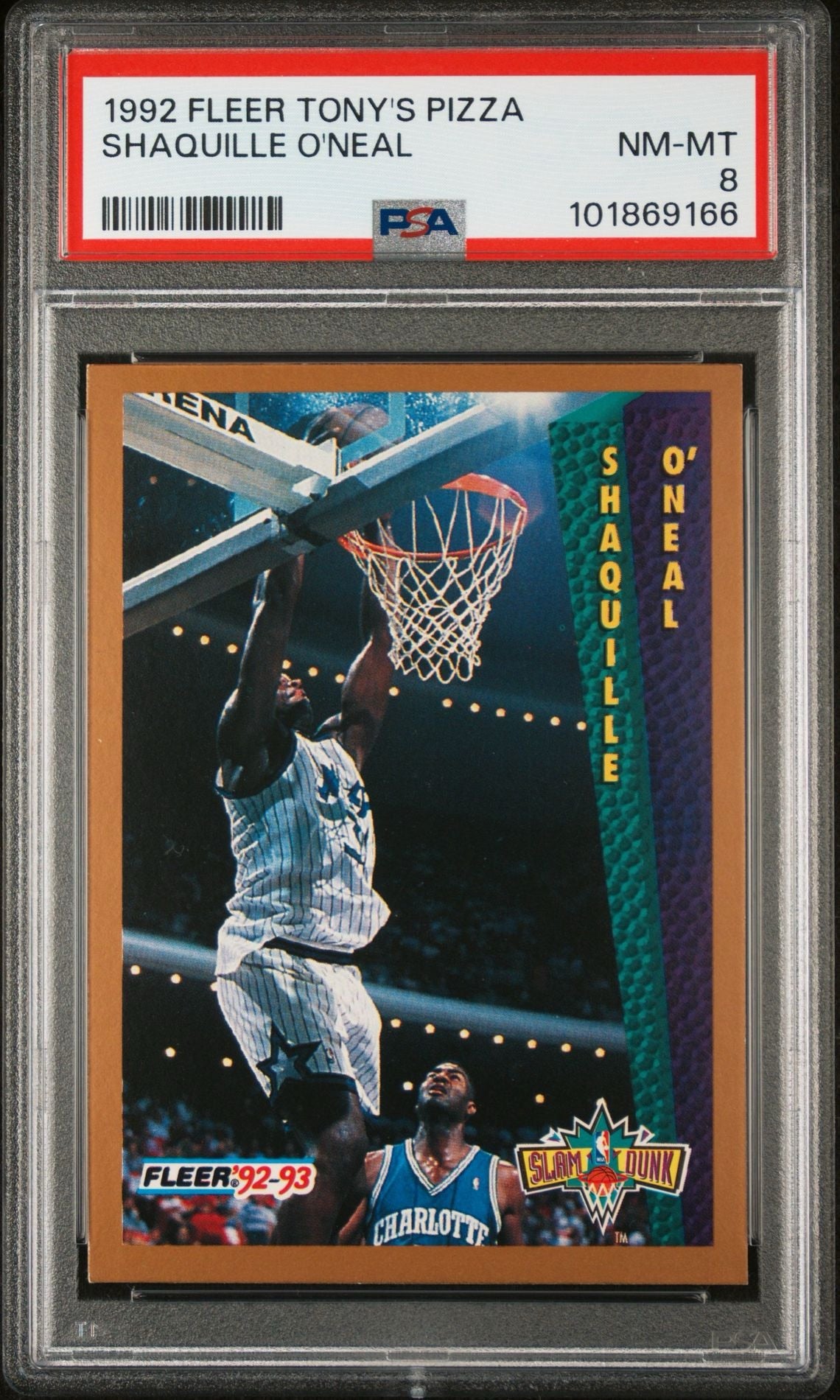 1992 Fleer #298 TONY'S PIZZA Shaquille O'Neal 2 card Lot