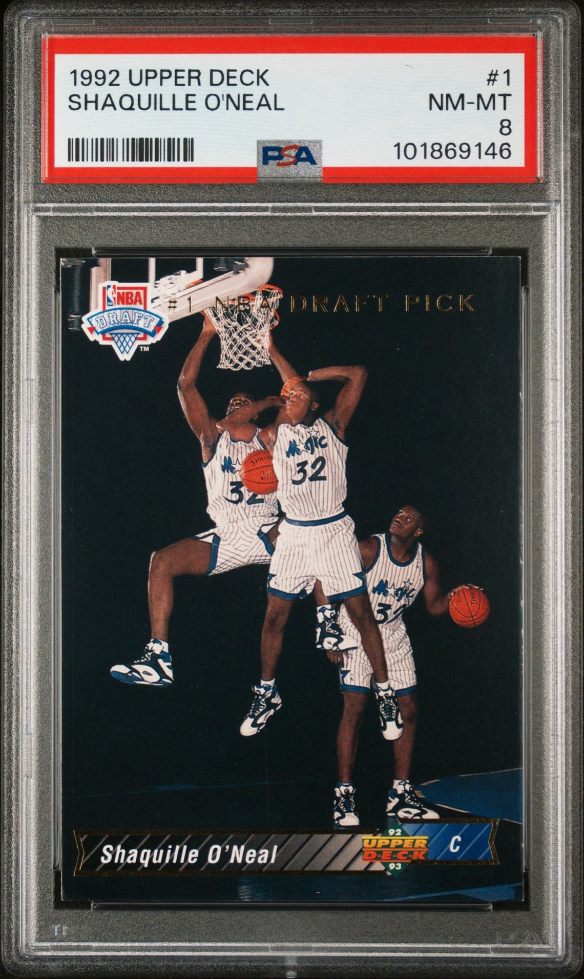 1992 Upper Deck #1 Shaquille O'Neal + Redemption 4 Card Lot