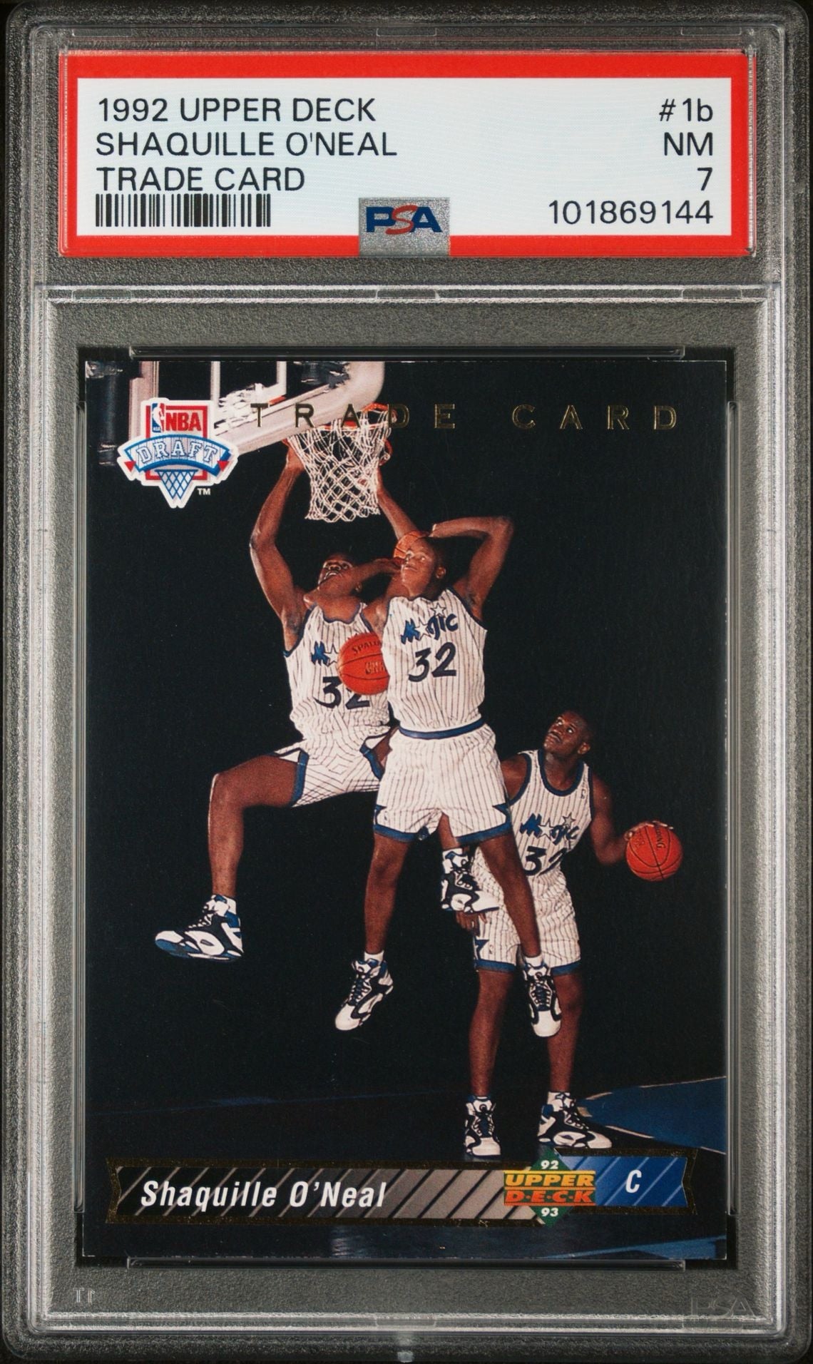 1992 Upper Deck #1 Shaquille O'Neal + Redemption 4 Card Lot