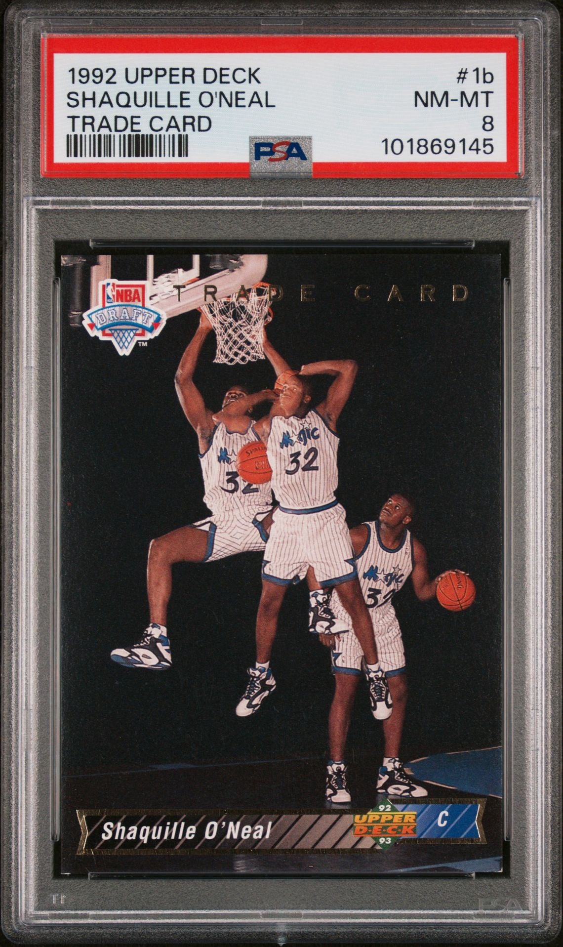 1992 Upper Deck #1 Shaquille O'Neal + Redemption 4 Card Lot