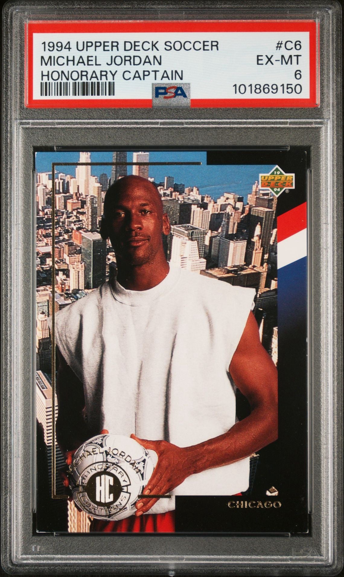 1994 Upper Deck Soccer World Cup Captain Michael Jordan C6 & 1990 Fleer Insert