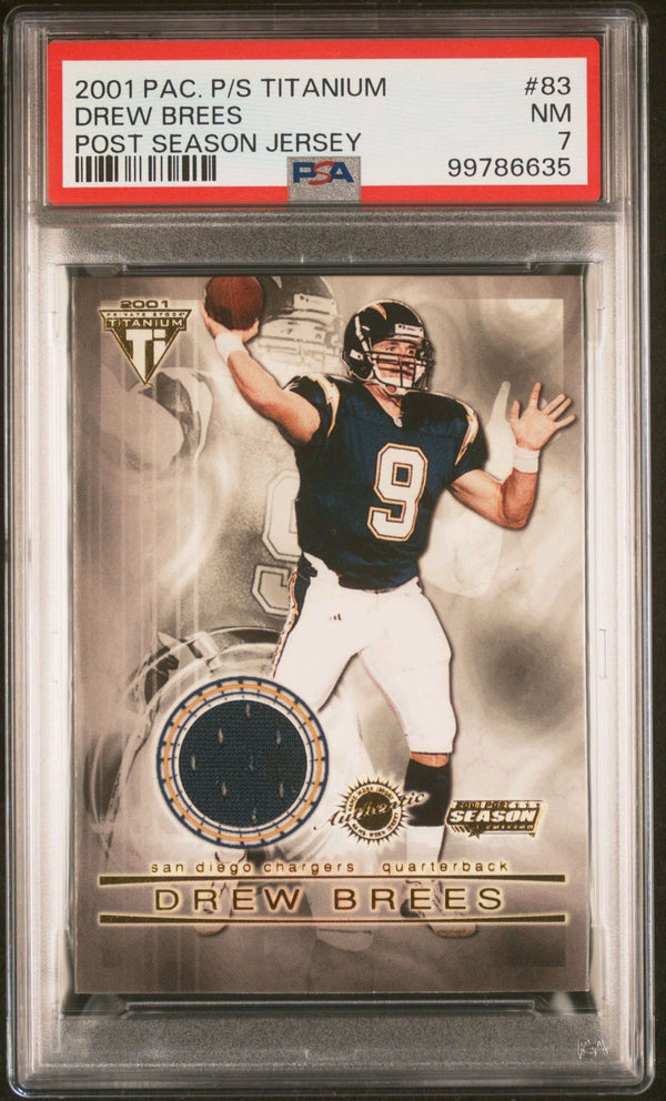 2001 Private Stock Titanium Postseason #83 Drew Brees Rookie Patch