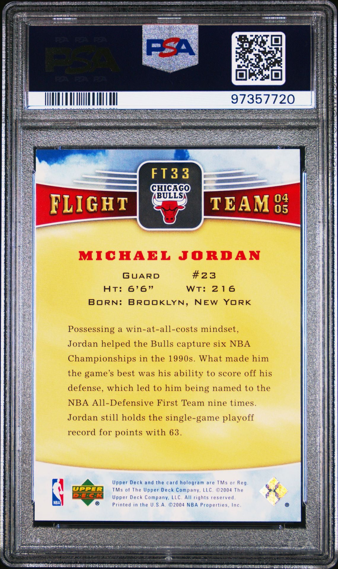 2004-05 Upper Deck Flight Team Michael Jordan & LeBron JAMES