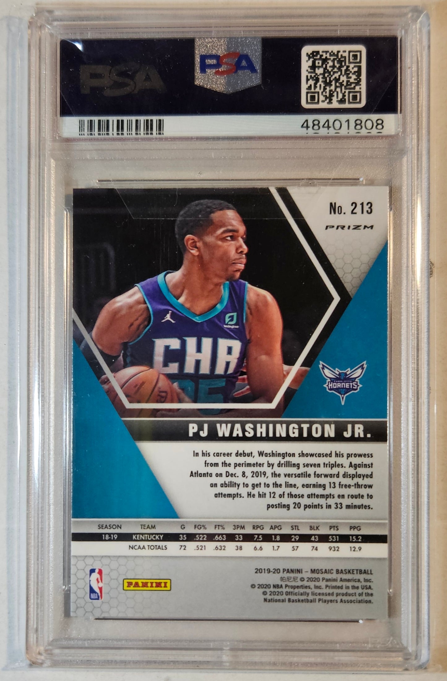 2019-20 Mosaic PJ Washington Jr #213 RC
