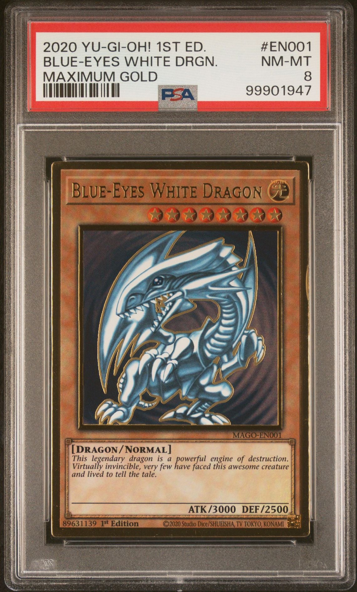 2020 Yu-Gi-Oh! Maximum Gold Blue-Eyes White Dragon 1st Ed