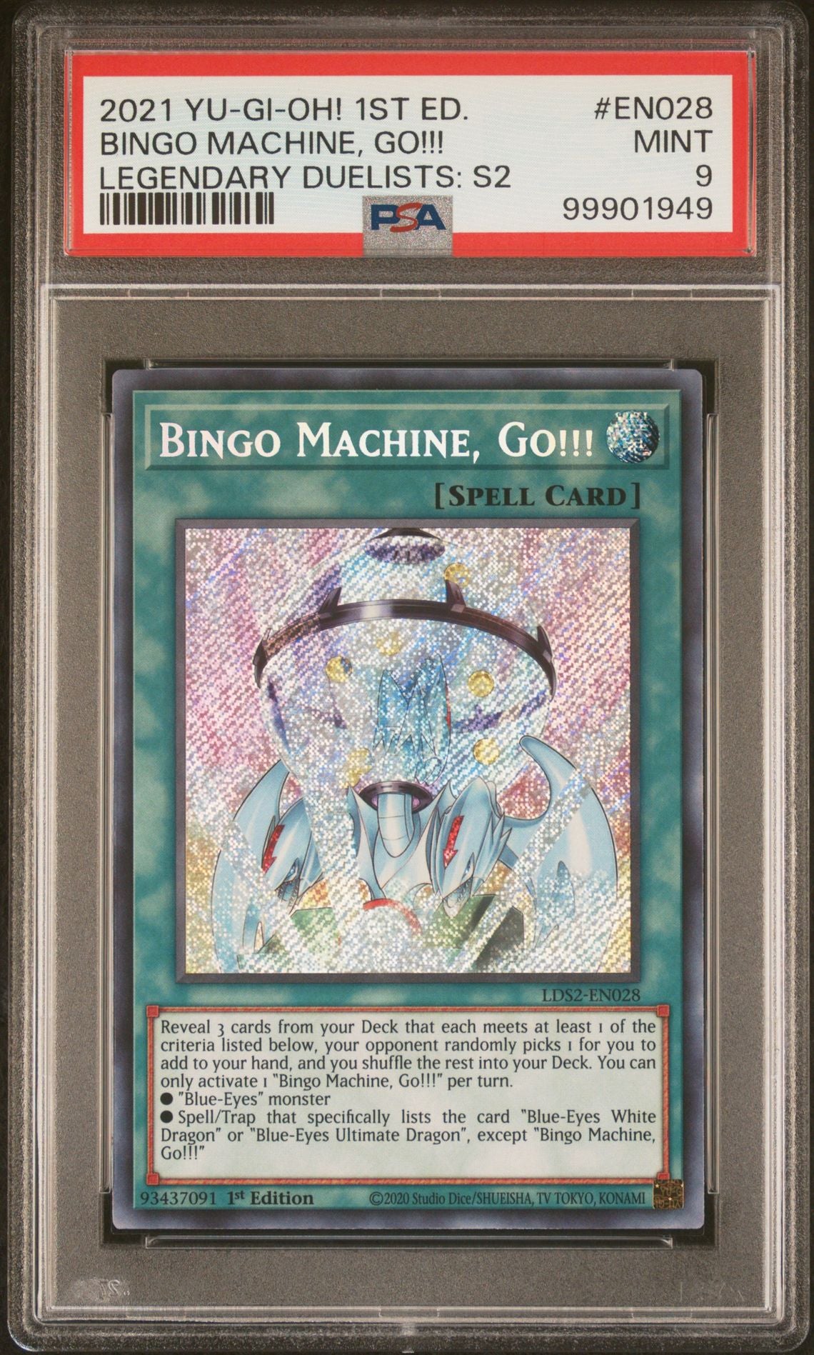 2021 Yu-gi-oh! Bingo Machine, Go!!! Secret Rare 1st Ed