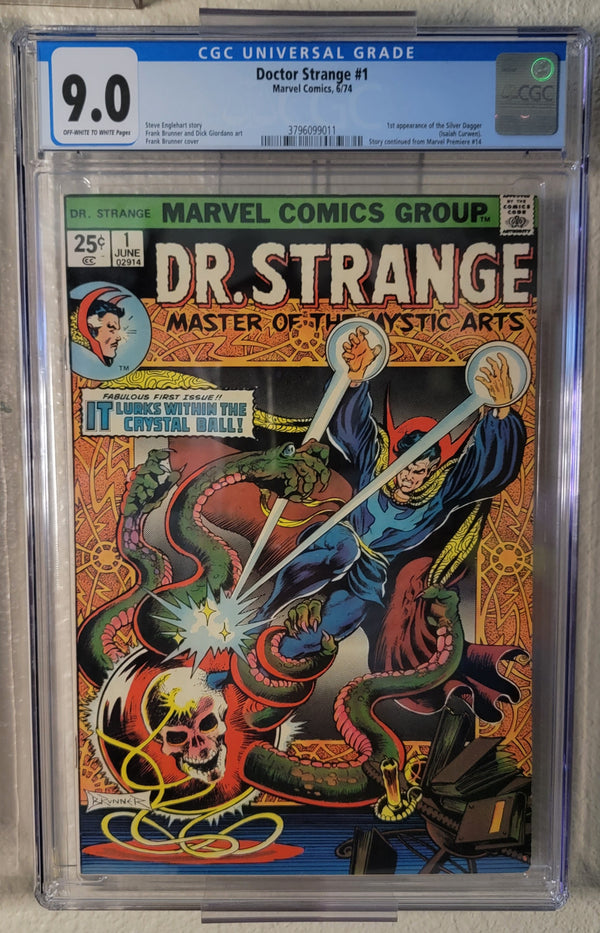 Doctor Strange # 1 CGC 9.0 1974 1st App SILVER DAGGER Marvel Comic Book Dr. 🔥
