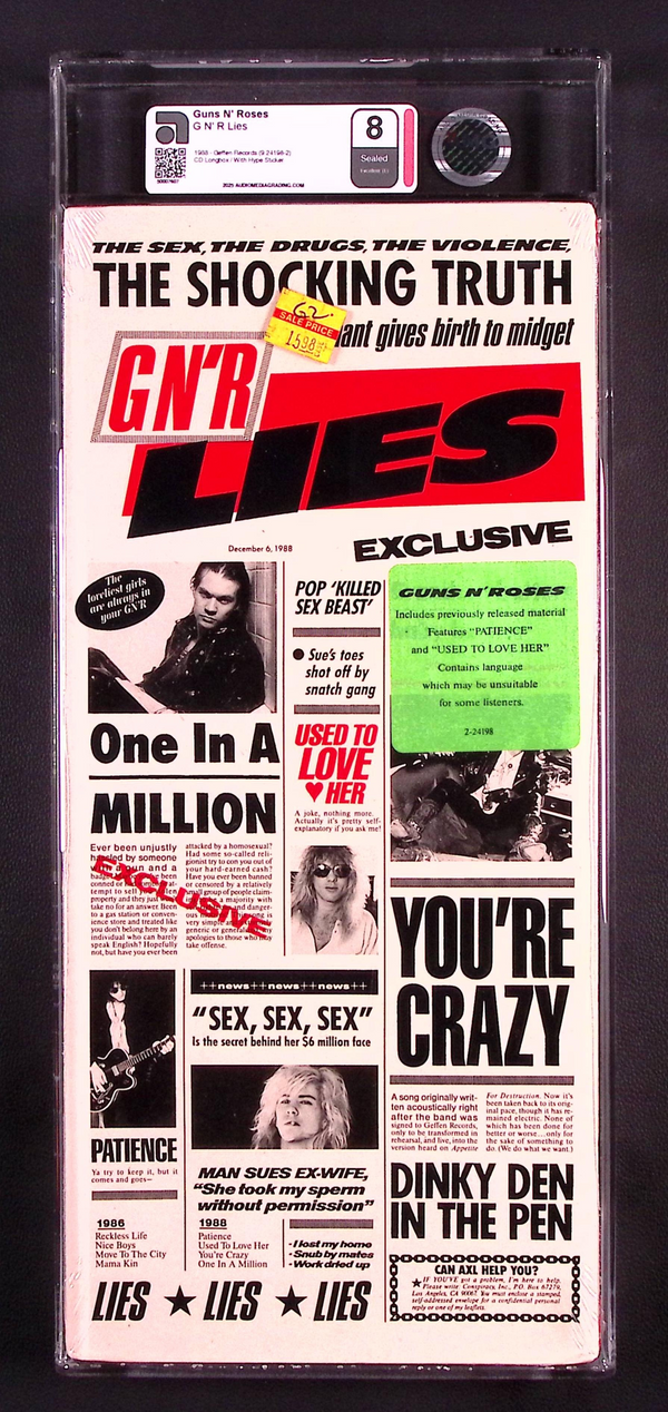 Guns N' Roses – G N' R Lies - Sealed CD LONGBOX USA 1988