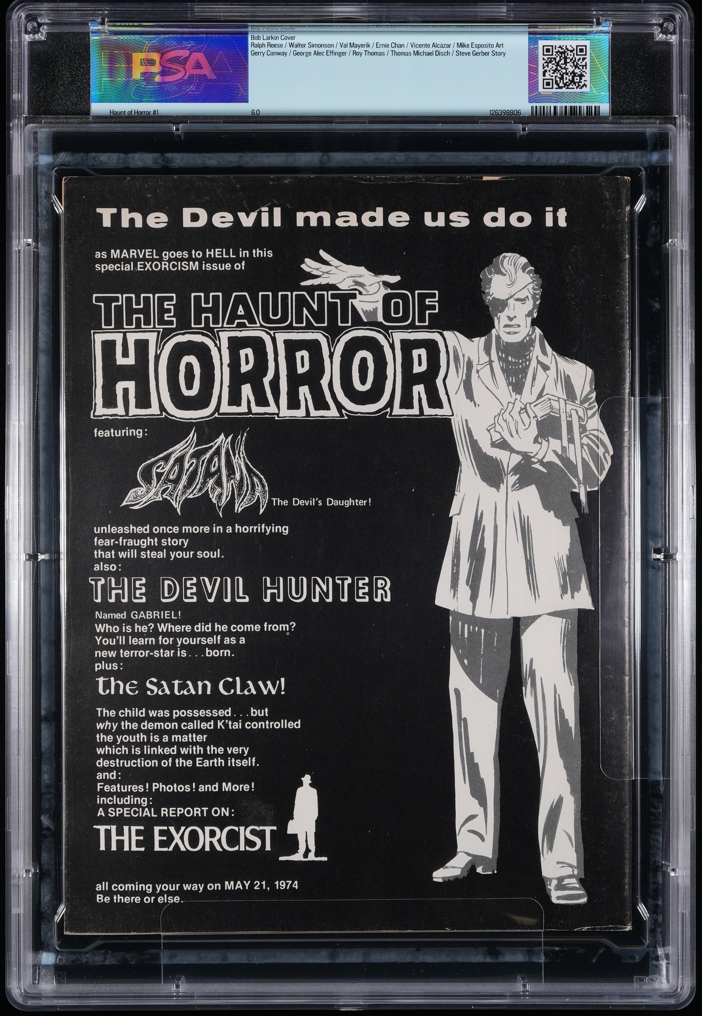 1974 Marvel Magazine The Haunt Of Horror #1