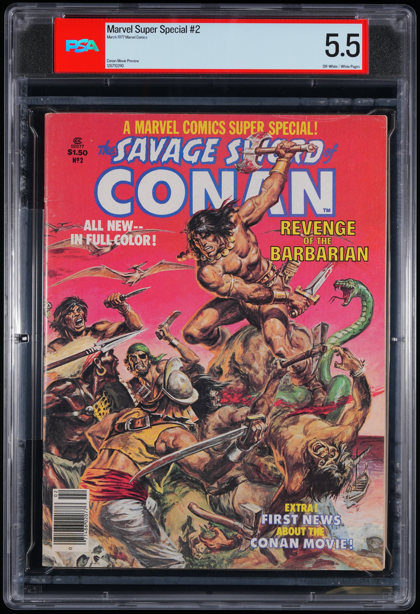 Marvel Comics Super Special #2 PSA 5.5 1977 Savage Sword of Conan Movie Preview