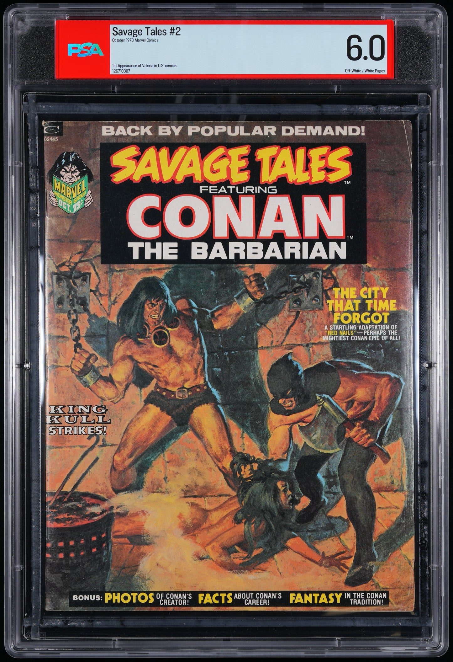 Savage Tales #2 Conan the Barbarian Marvel 1973 Buscema Cover PSA 6