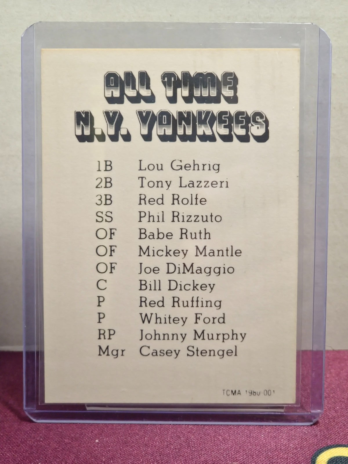 1980 TCMA All Time New York Yankees - Mickey Mantle #1980-006 (FLR) 2
