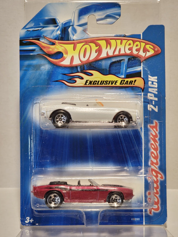 Walgreens Exclusive Hot Wheels 2-PACK 1967 1969 Camaro Red White