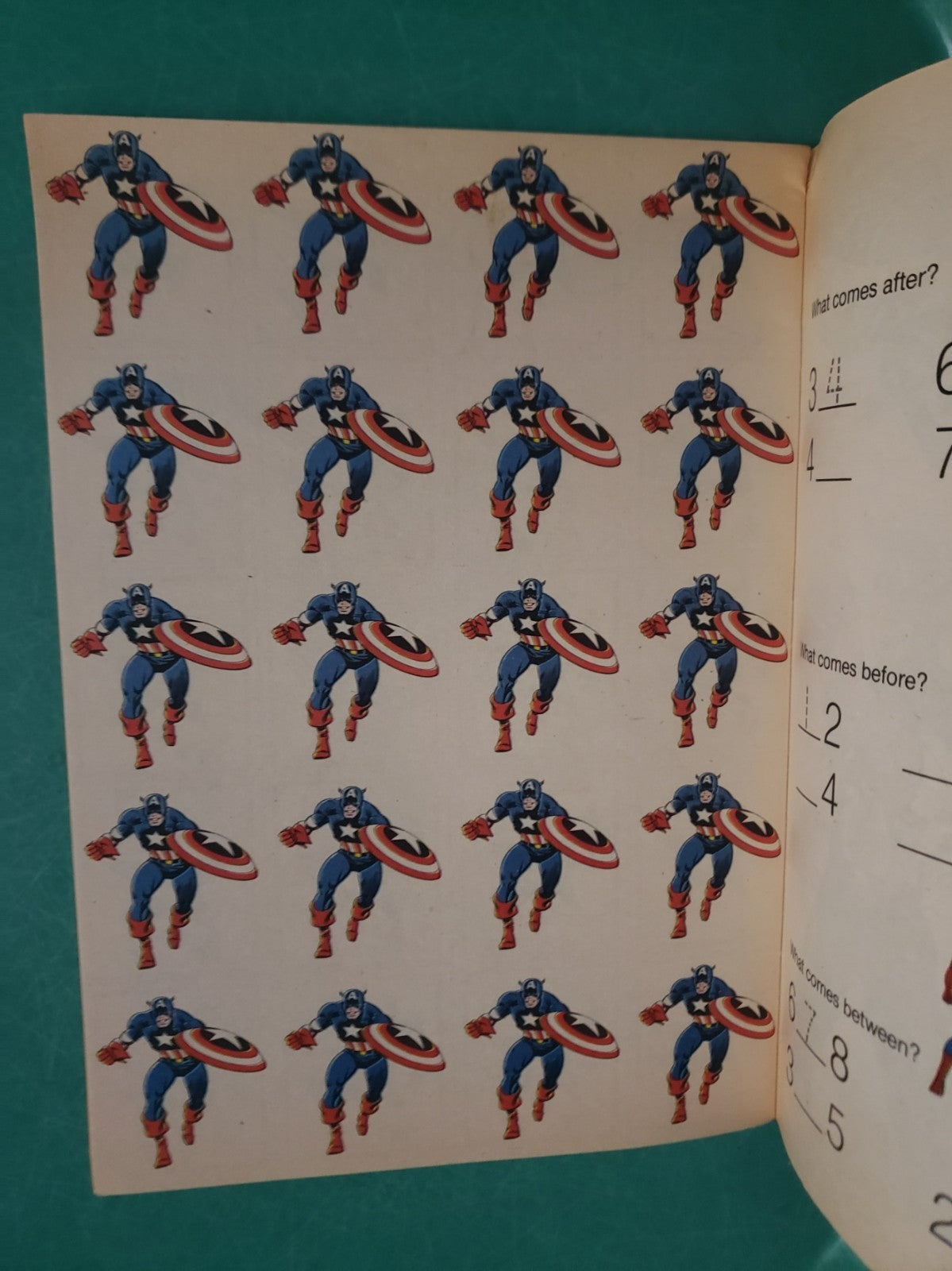 A Golden Everything Workbook CAPTAIN AMERICA 1980 Vintage Marvel  Superhero MCU 8