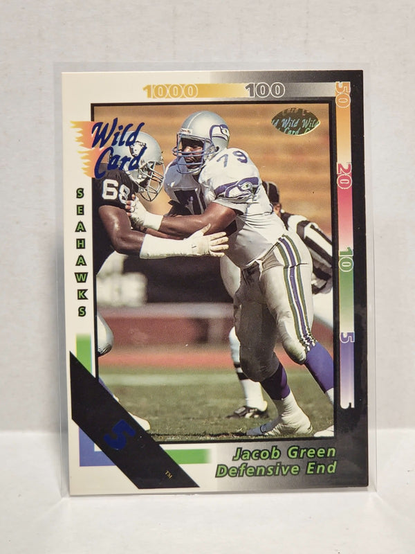1992 Wild Card Football 5 Stripe Jacob Green Seattle Seahawks #218