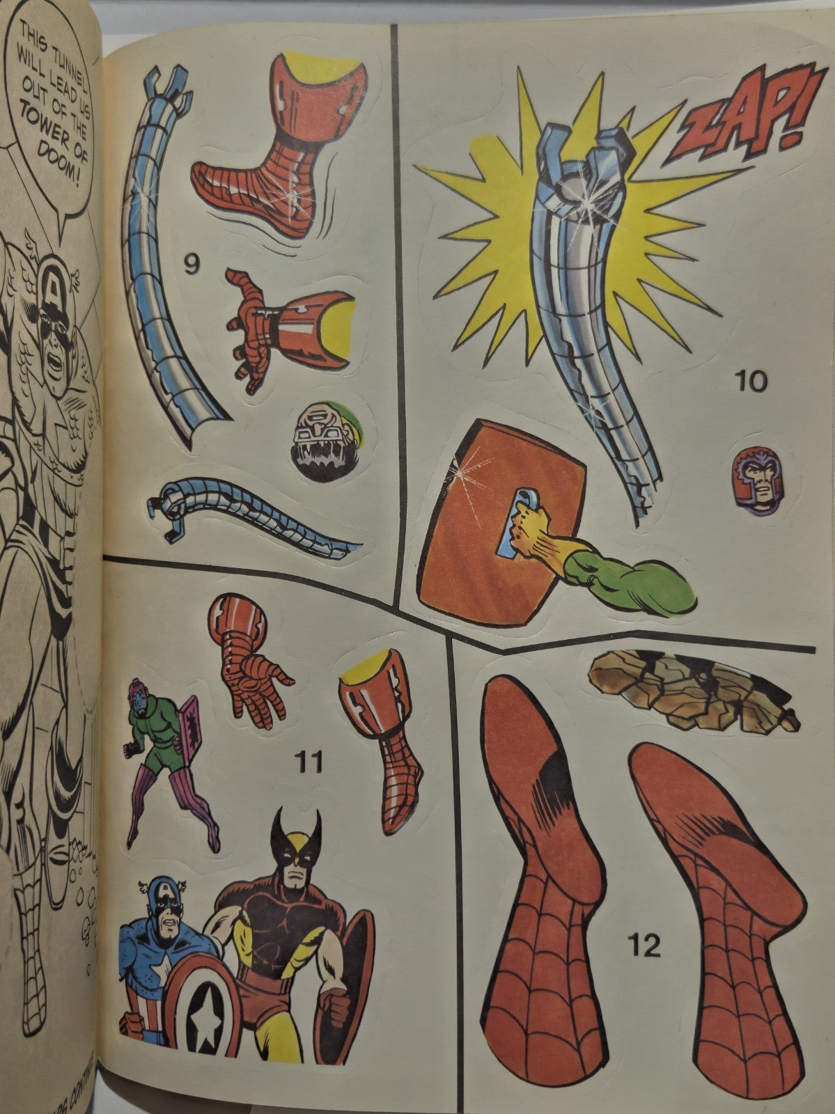 Marvel Super Heroes Secret Wars Sticker Adventures 1984 Doom Avengers X-Men 2