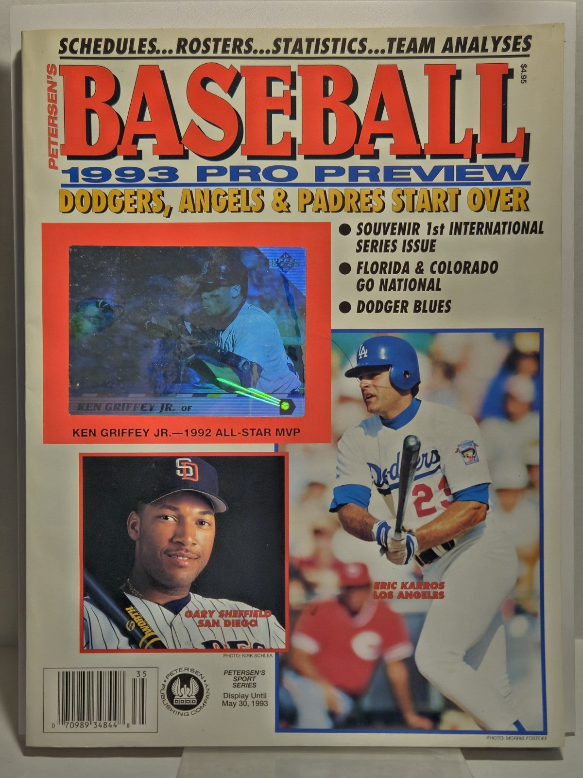 Petersen's 1993 Pro Baseball Preview Ken Griffey Hologram LA SD So Cal Cover 1