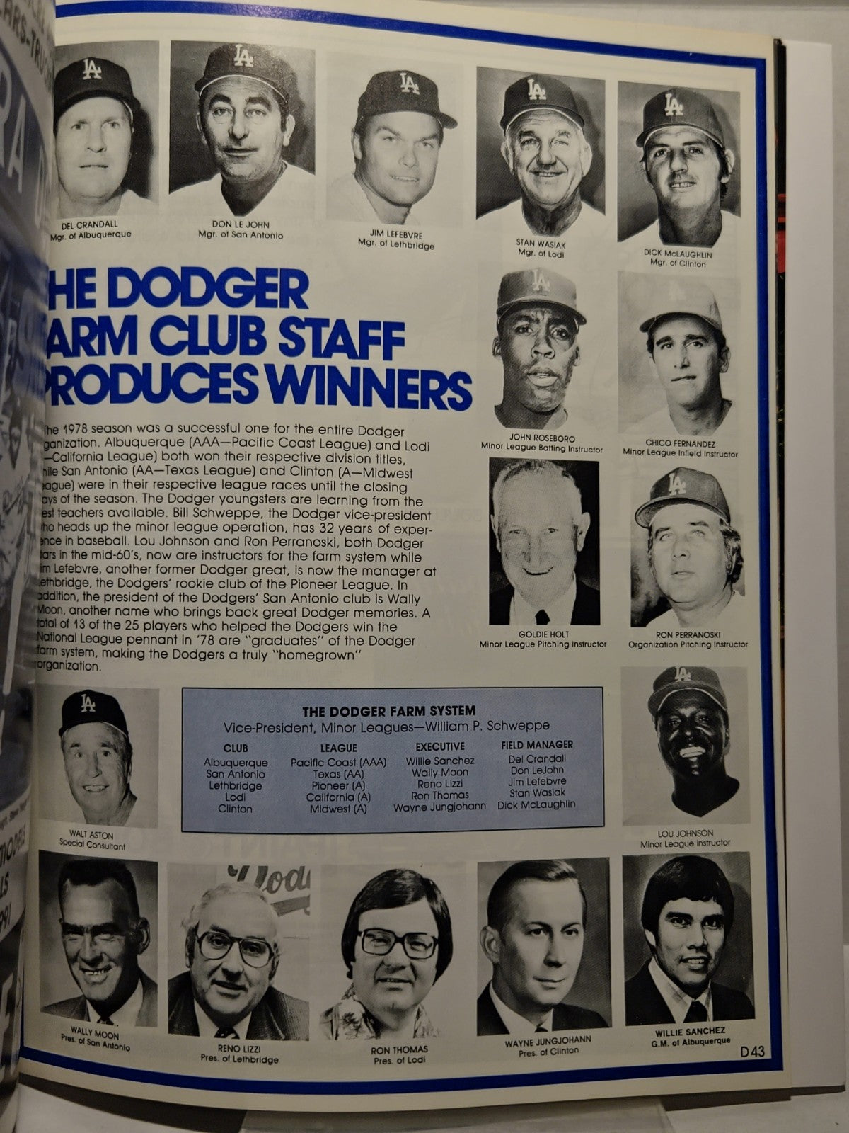 1978 National League Championship Series Baseball Program Dodgers 3