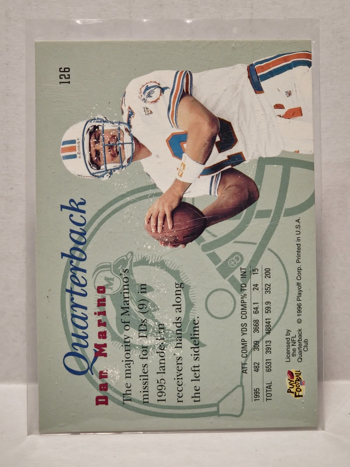 1996 Playoff Prime - Dan Marino #126 2
