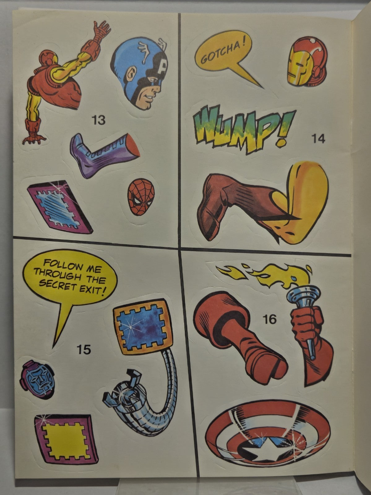 Marvel Super Heroes Secret Wars Sticker Adventures 1984 Doom Avengers X-Men 5
