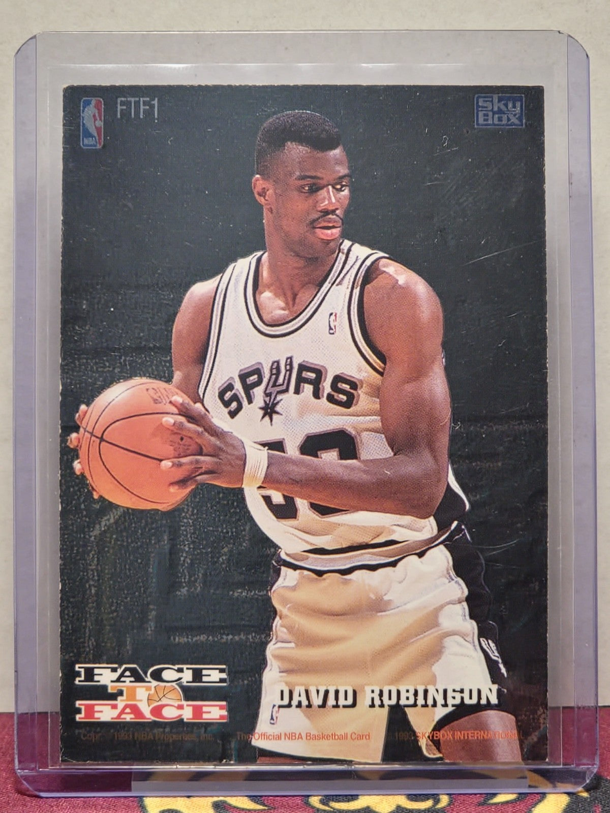 1993-94 NBA Hoops Face to Face Shaquille O'Neal David Robinson #FTF1 2