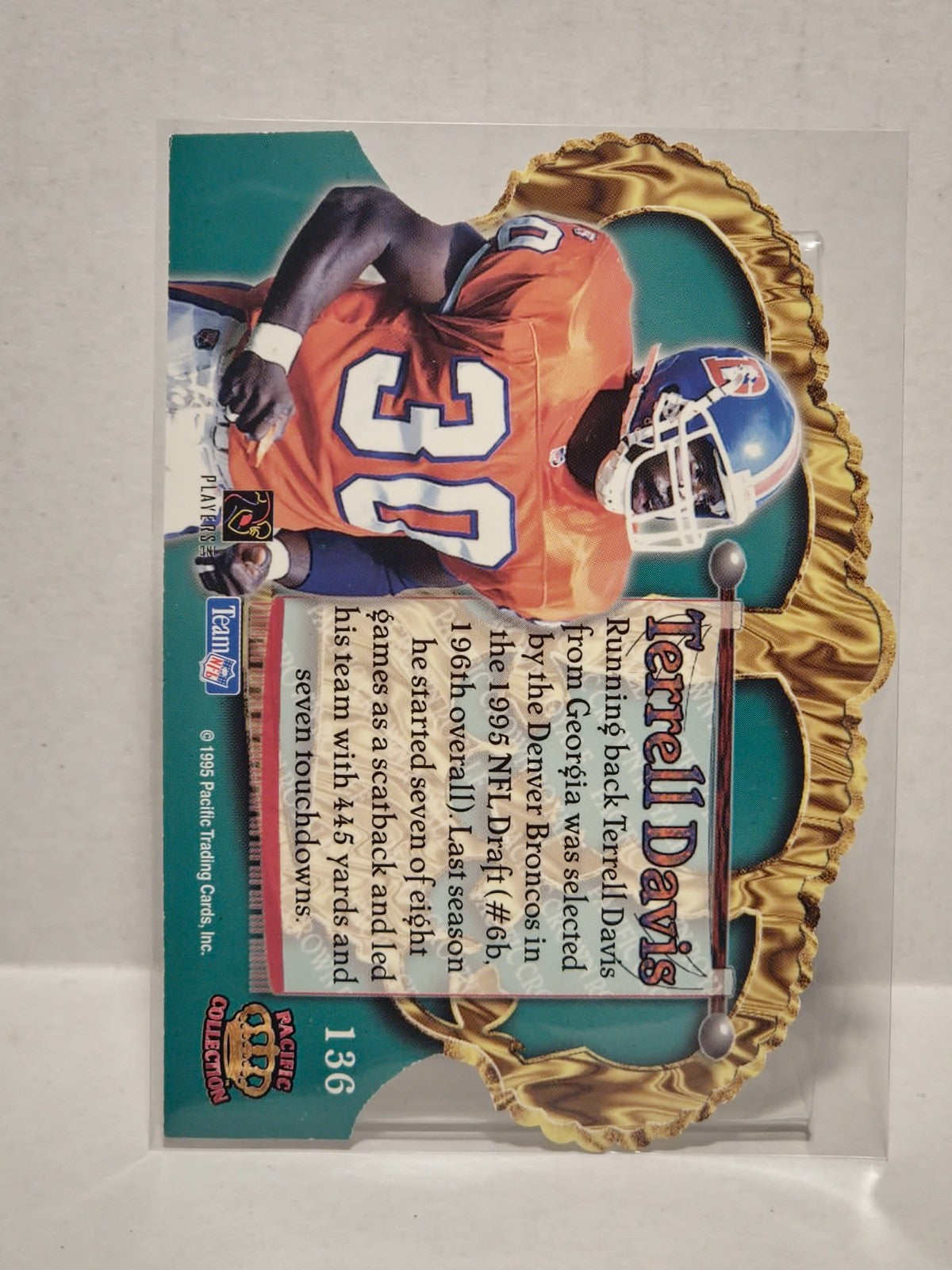 1995 Pacific Crown Royale - Terrell Davis #136 (RC) 2