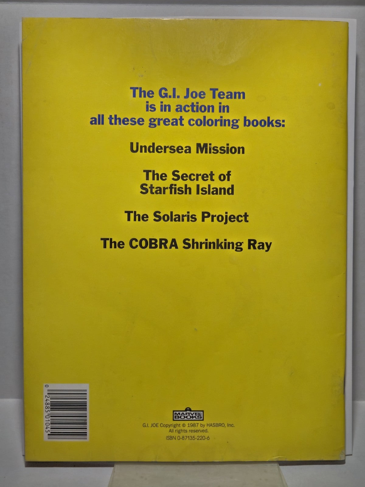 G.I. Joe Coloring Book The Secret of Starfish Island Marvel 2