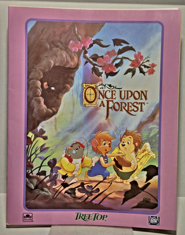 Rare Vintage Once Upon A Forest Coloring Book Golden Tree Top
