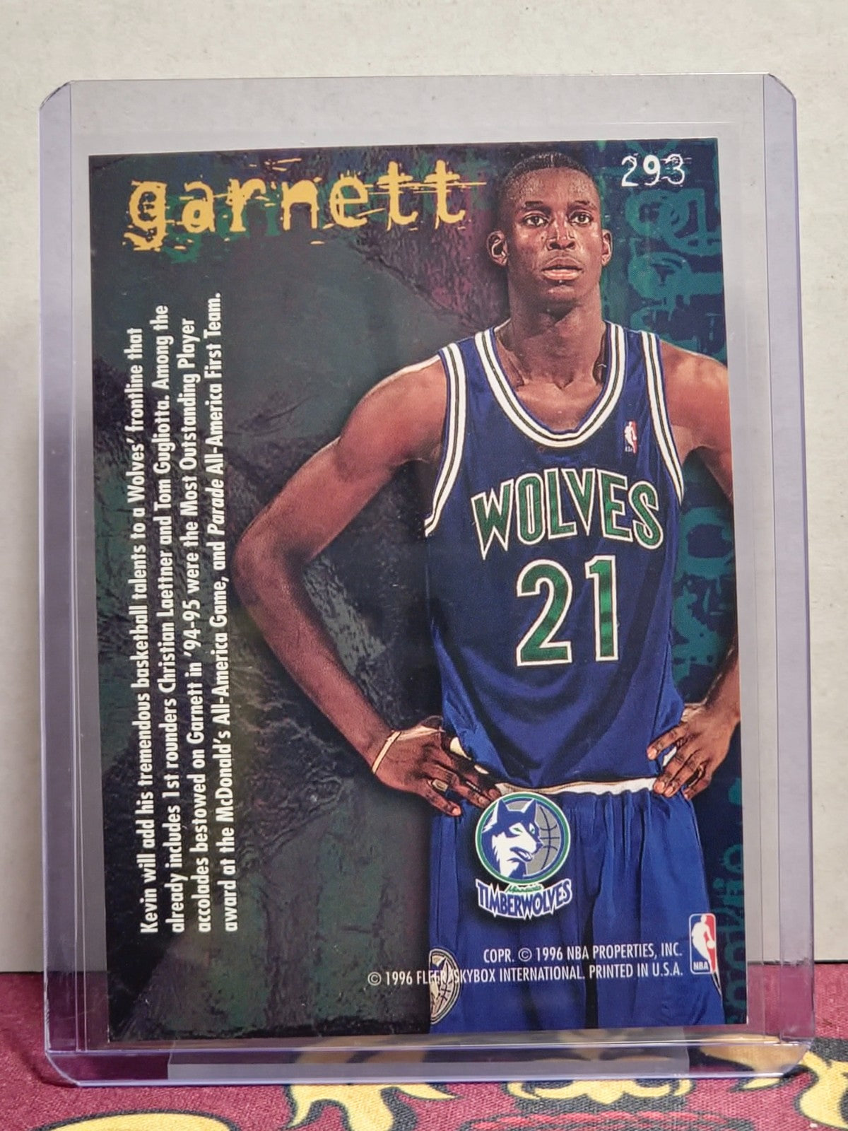 1995-96 Fleer - Kevin Garnett #293 (RC) 2