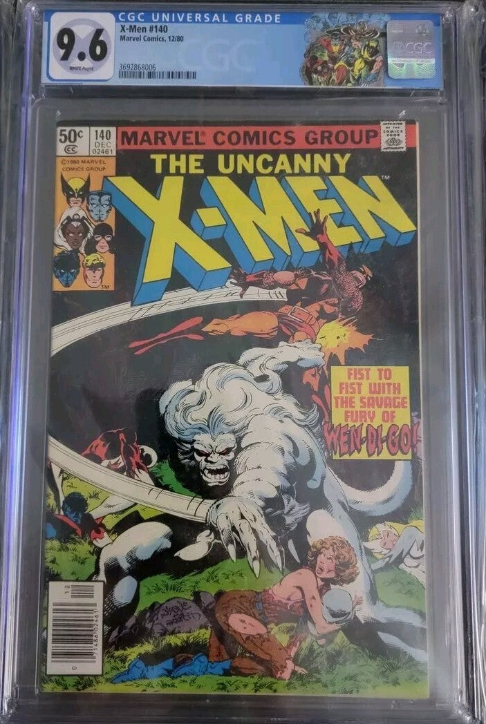 Uncanny X-Men # 140 1980 Marvel CGC 9.6 Newsstand Alpha Flight Wendigo Blob 1