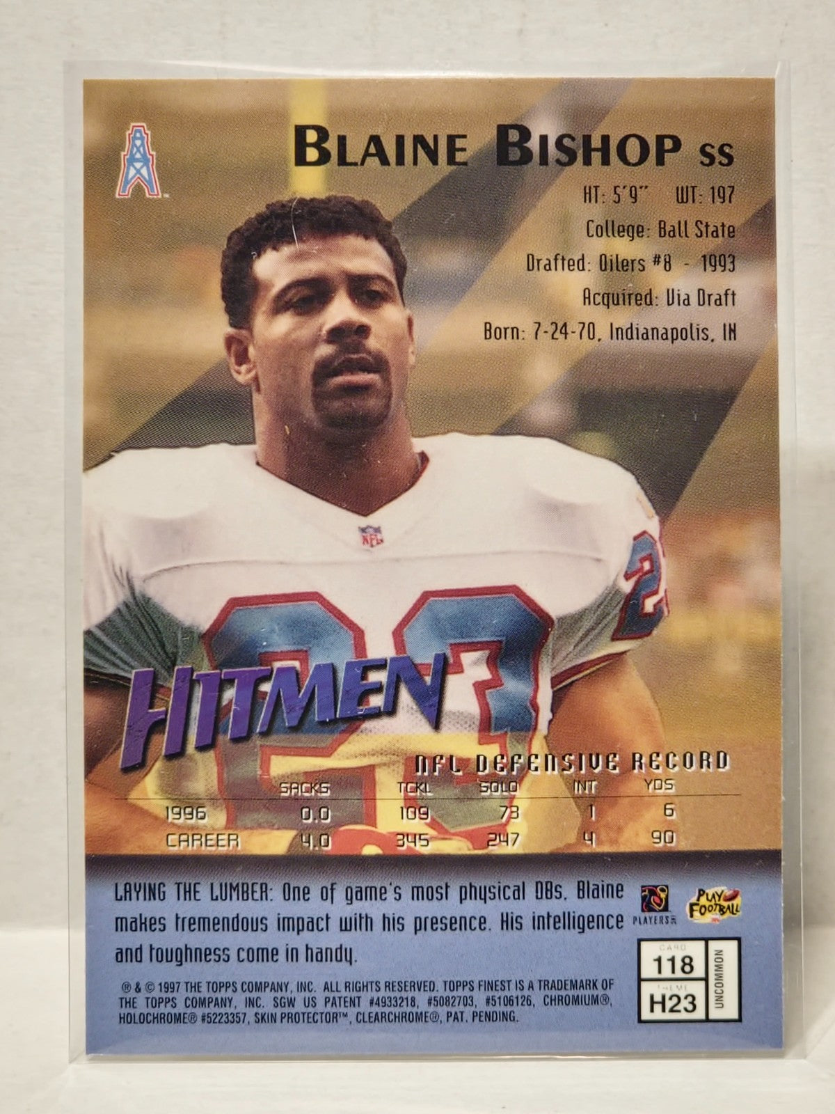 1997 Topps Finest - Blaine Bishop #118 2