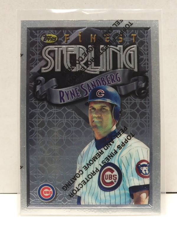 1996 Topps Finest Sterling #234 w/Coating HOF Ryne Sandberg Chicago Cubs