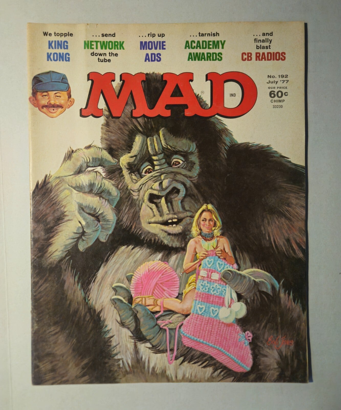 Vintage MAD Magazine #192 July 1977 King Kong Cover 1