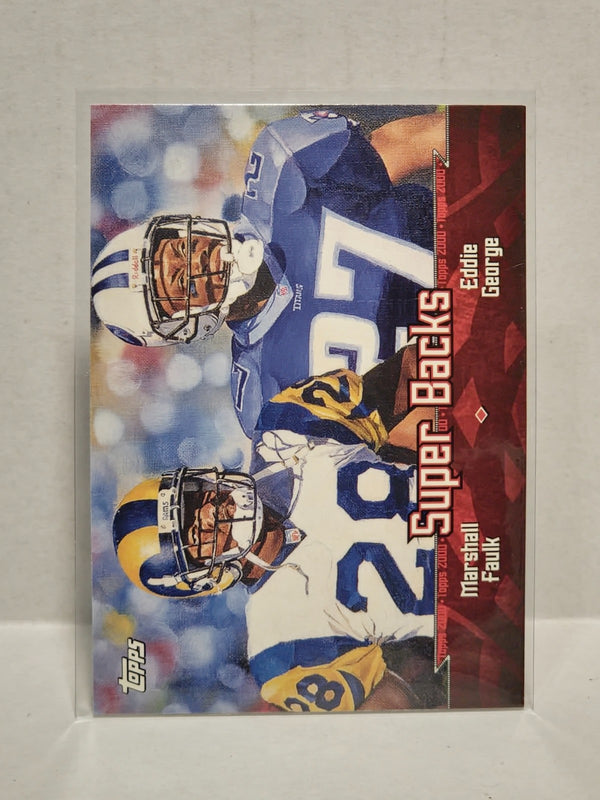 2000 Topps TC8 Marshall Faulk & Eddie George Super Backs Insert