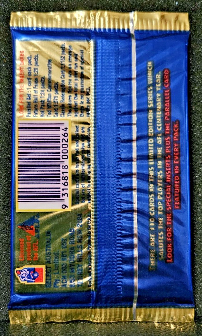 1996 Select Centenary Classic Metal AFL Rugby Card Pack RARE Sealed X1 2