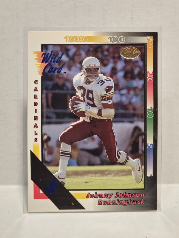 1992 Wild Card - Johnny Johnson #37 5 Stripe