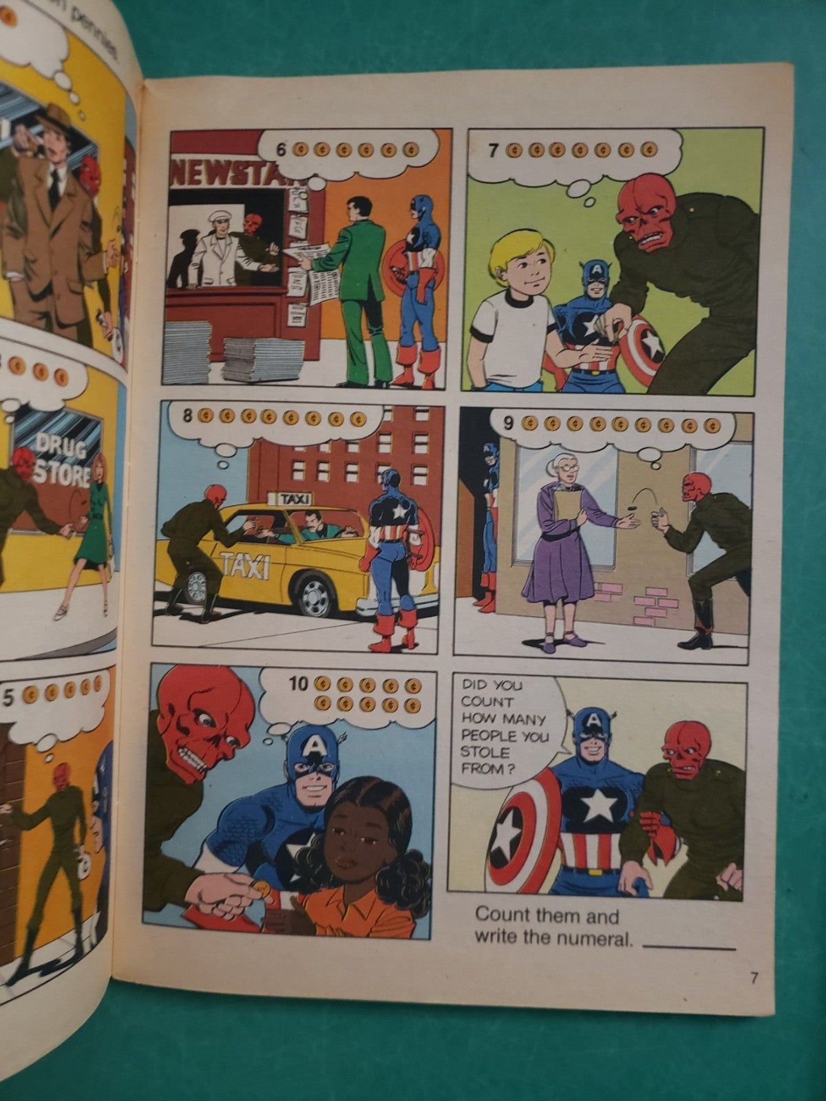 A Golden Everything Workbook CAPTAIN AMERICA 1980 Vintage Marvel  Superhero MCU 4