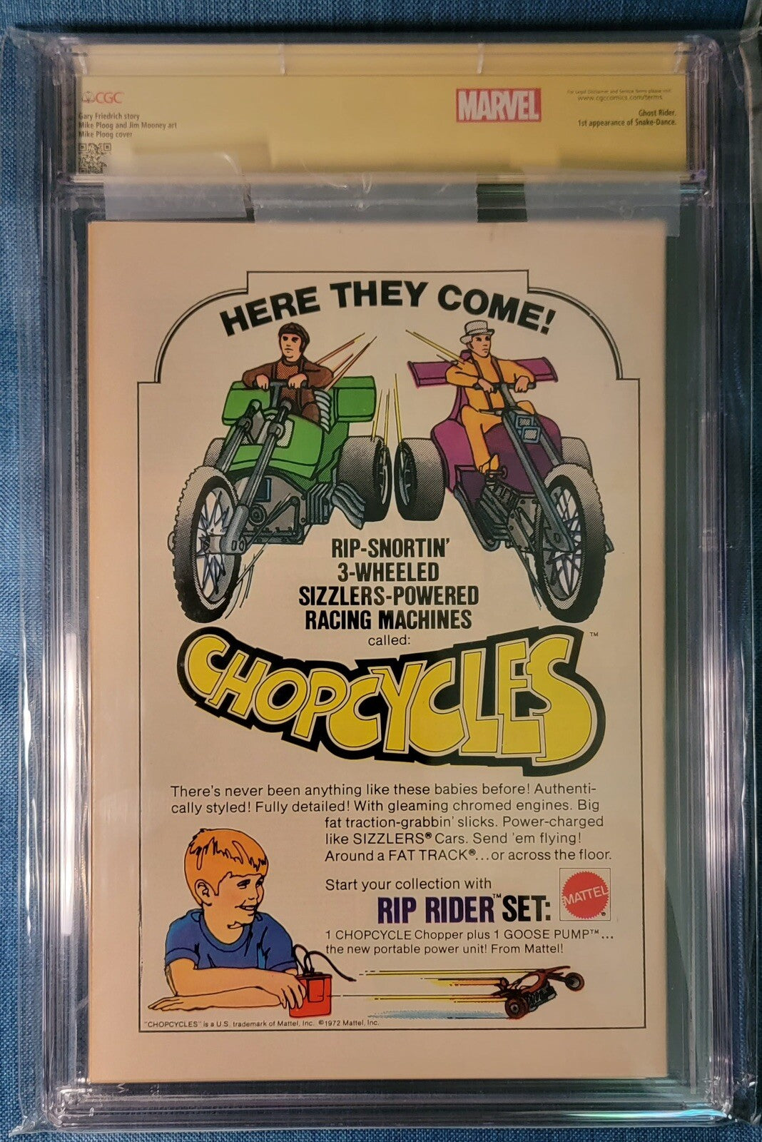 1973 Marvel Spotlight 8 Ghost Rider CGC Signature Series 9.4 NM  Roy Thomas Sig 2